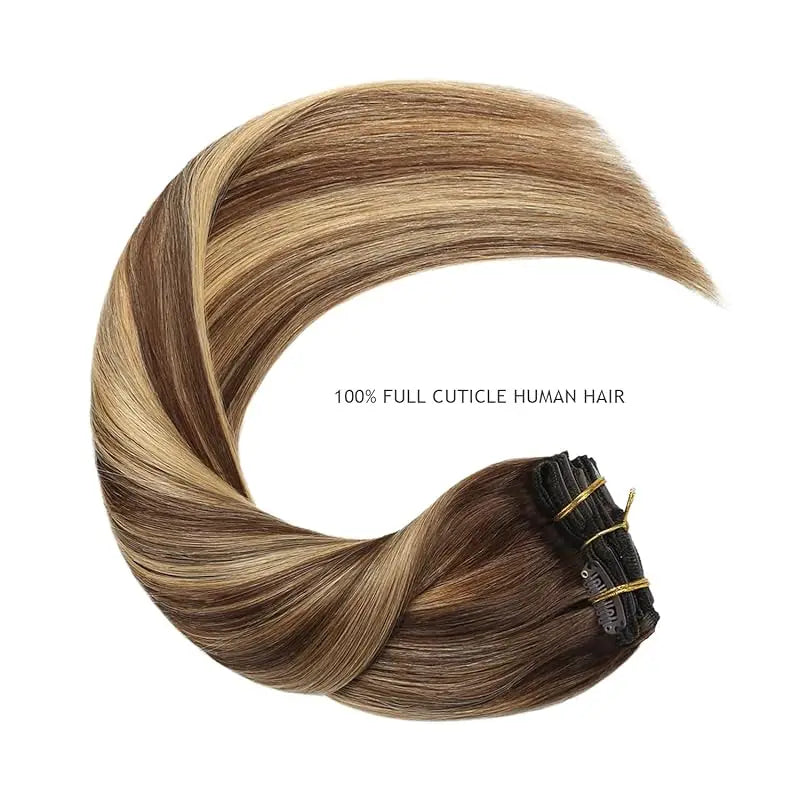 Human Hair 120G Straight Clip In Extension