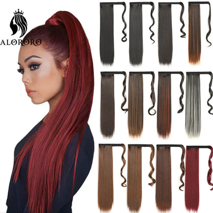 PONYTAILS. Wrap Around Clip In Ponytail Hair Extensions