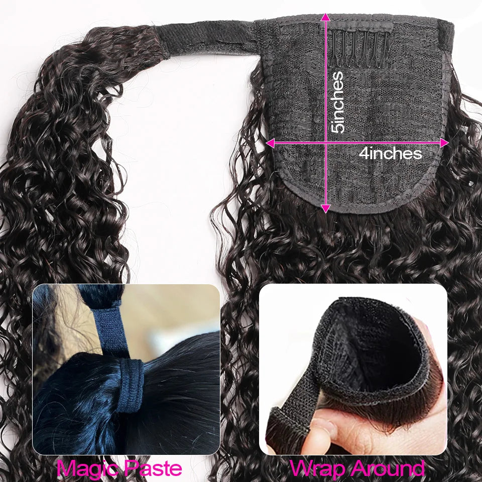 Brazilian Curly Paste Pony Tail Extensions