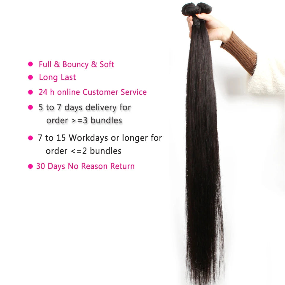 Straight Hair Bundles. 32 34 36 Inch Peruvian Straight Hair Bundles