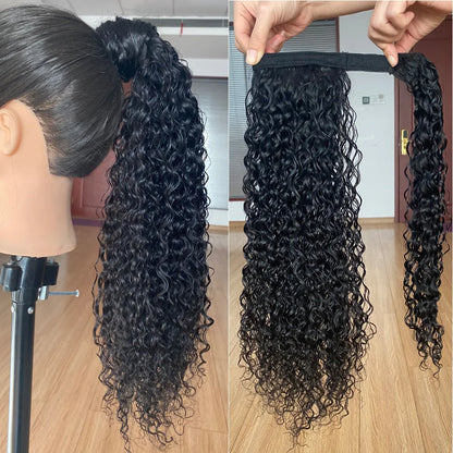 Brazilian Curly Paste Pony Tail Extensions