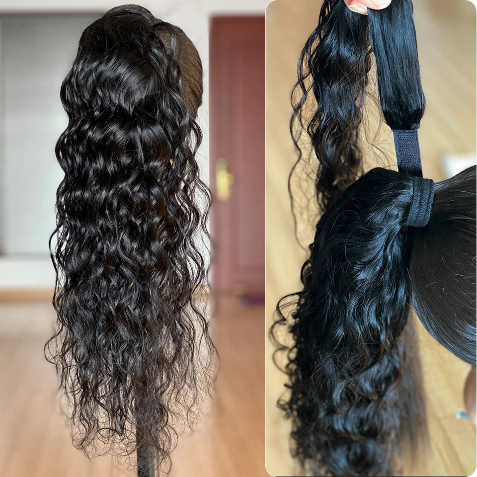 Brazilian Curly Paste Pony Tail Extensions