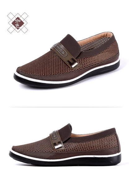 2024 Men'S Casual Shoes,Men Summer Style Mesh Flats for Men Loafer Creepers Casual High-End  Shoes Very Comfortable Size:38-44