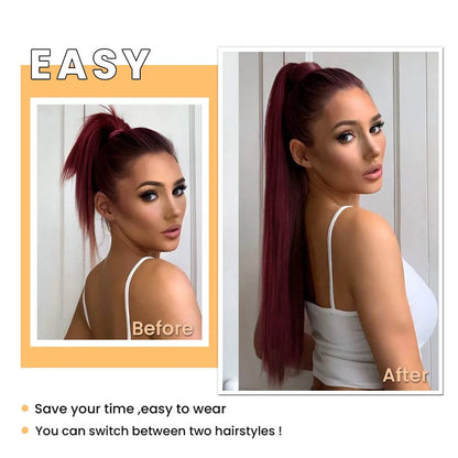 PONYTAILS. Wrap Around Clip In Ponytail Hair Extensions