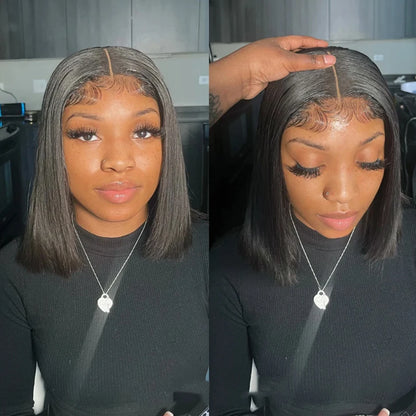 Short 13x4 HD Transparent Lace Frontal Wig