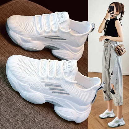 Women Fashion Sneakers 2023 Spring Summer New Comfortable Running Shoes Female Platform Tenis Sneakers Lightweight Casual Shoes