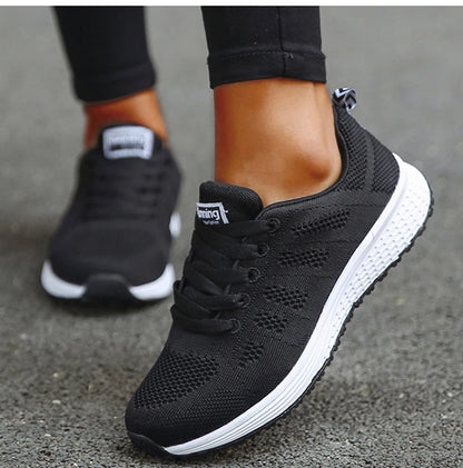 Fashion 2024 New Sneakers For Women Breathable Outdoor Plus Size Women Sneakers Mesh Fabric Lace Up Female Footwear Shoes Women