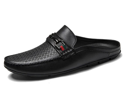 Luxury Brand Designer Summer Shoes,
Genuine Leather Casual Slip On Half Shoes. Men LoafersFlats