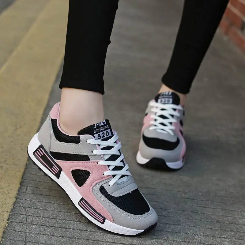 Female Casual Shoes Woman 2022 New Fashion Lace-up Sneakers Women Shoes Flat Breathable Mesh Ladies Shoes Women's Sneakers