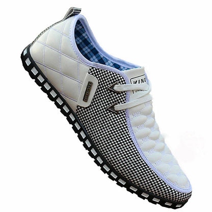 Breathable Light Weight White Sneakers. 
Driving Shoes, Autumn Men's Casual Shoes.