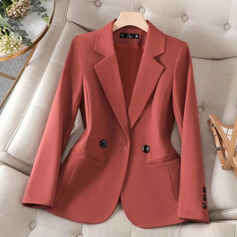 Red Coffee Apricot Ladies Jacket