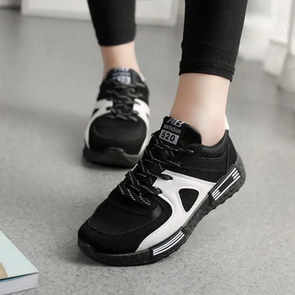 Female Casual Shoes Woman 2022 New Fashion Lace-up Sneakers Women Shoes Flat Breathable Mesh Ladies Shoes Women's Sneakers