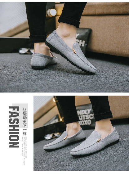 Black Loafers for Men.
Soft Bottom Casual Shoes. Classic Comfort Moccasins Shoes 
Man Flat Driving Shoes Light For Walking.