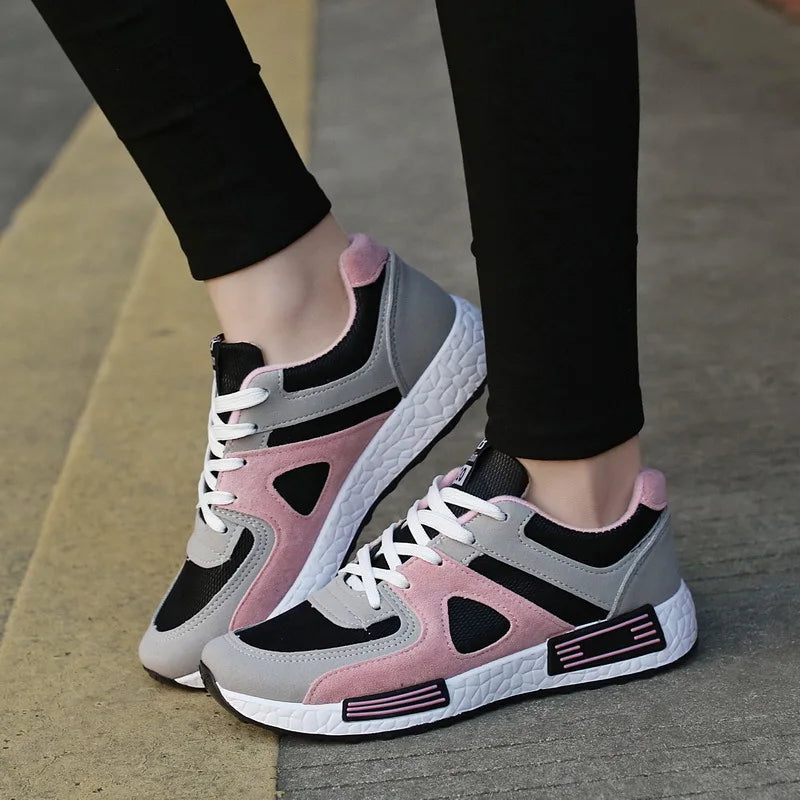 Female Casual Shoes Woman 2022 New Fashion Lace-up Sneakers Women Shoes Flat Breathable Mesh Ladies Shoes Women's Sneakers