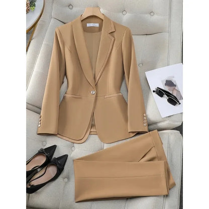 Blue Khaki Black Ladies Work Suit