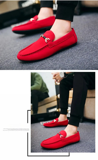 High Quality Slip-on Loafers for Men.
Summer Men Shoes Lightweight Flats Walking Shoes. Suede/Leather Soft Driving Moccasins