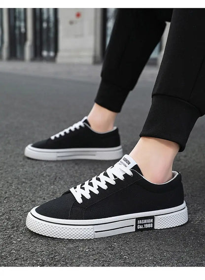 Hot Sale Fashion Red Canvas Shoes Men Classic Low-top Men's Canvas Sneakers Harajuku Hip Hop Skateboard Shoes Men Casual Sneaker