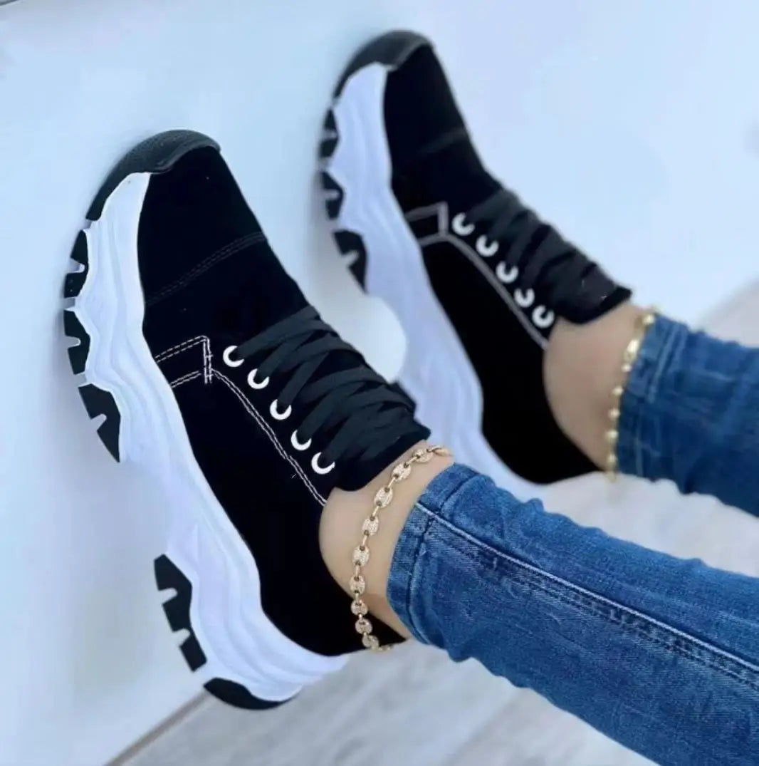 Platform Lace Up Casual Sports Shoes