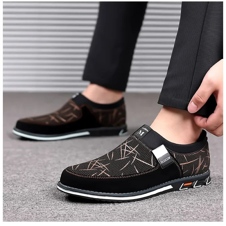 Black Casual Shoes for Men 
Classic Leather, Elegant, Mens Stylish Soft-soled Shoes. Business Lace-Up Office Men Shoes