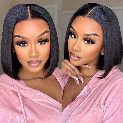 Short 13x4 HD Transparent Lace Frontal Wig