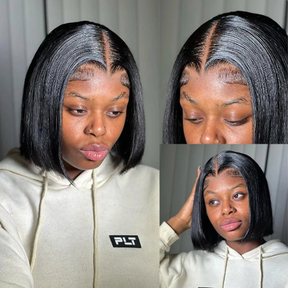 Short 13x4 HD Transparent Lace Frontal Wig