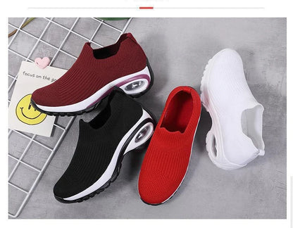 Sneakers Women Fashion Wedge Platform Female New Casual Sport Shoes Ladies Air Cushion Running Mesh Breathable Shoes Wholesale