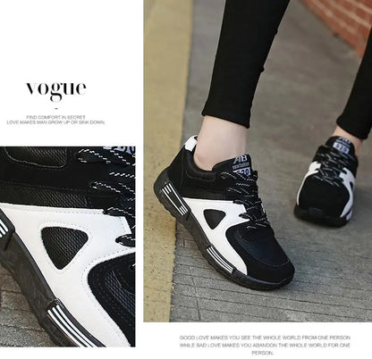 Female Casual Shoes Woman 2022 New Fashion Lace-up Sneakers Women Shoes Flat Breathable Mesh Ladies Shoes Women's Sneakers