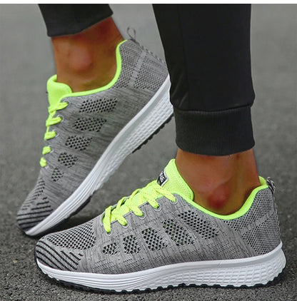 Fashion 2024 New Sneakers For Women Breathable Outdoor Plus Size Women Sneakers Mesh Fabric Lace Up Female Footwear Shoes Women