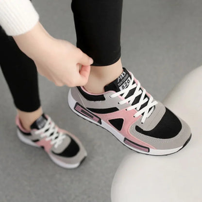 Female Casual Shoes Woman 2022 New Fashion Lace-up Sneakers Women Shoes Flat Breathable Mesh Ladies Shoes Women's Sneakers