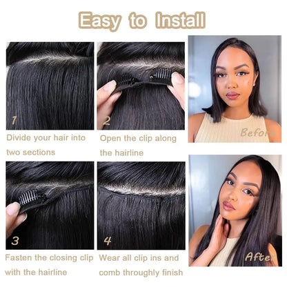 100% Straight Hair Clip-In Extensions