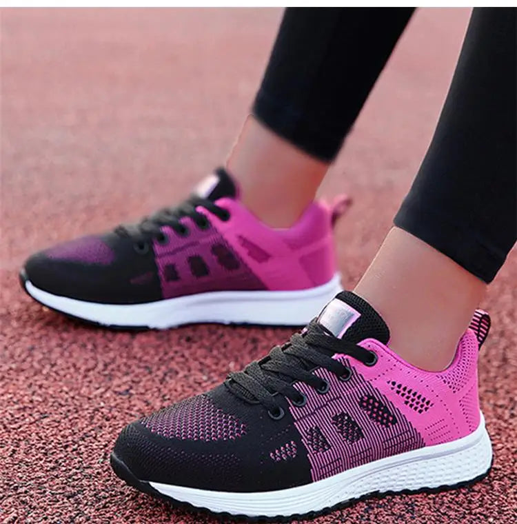 2024 New Fashion Sneakers For Women Breathable Trainers Outdoor Women Sneakers Mesh Fabric Lace Up Female Footwear Shoes Women