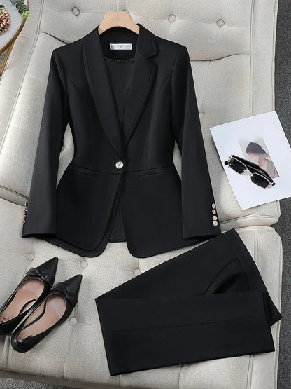 Blue Khaki Black Ladies Work Suit