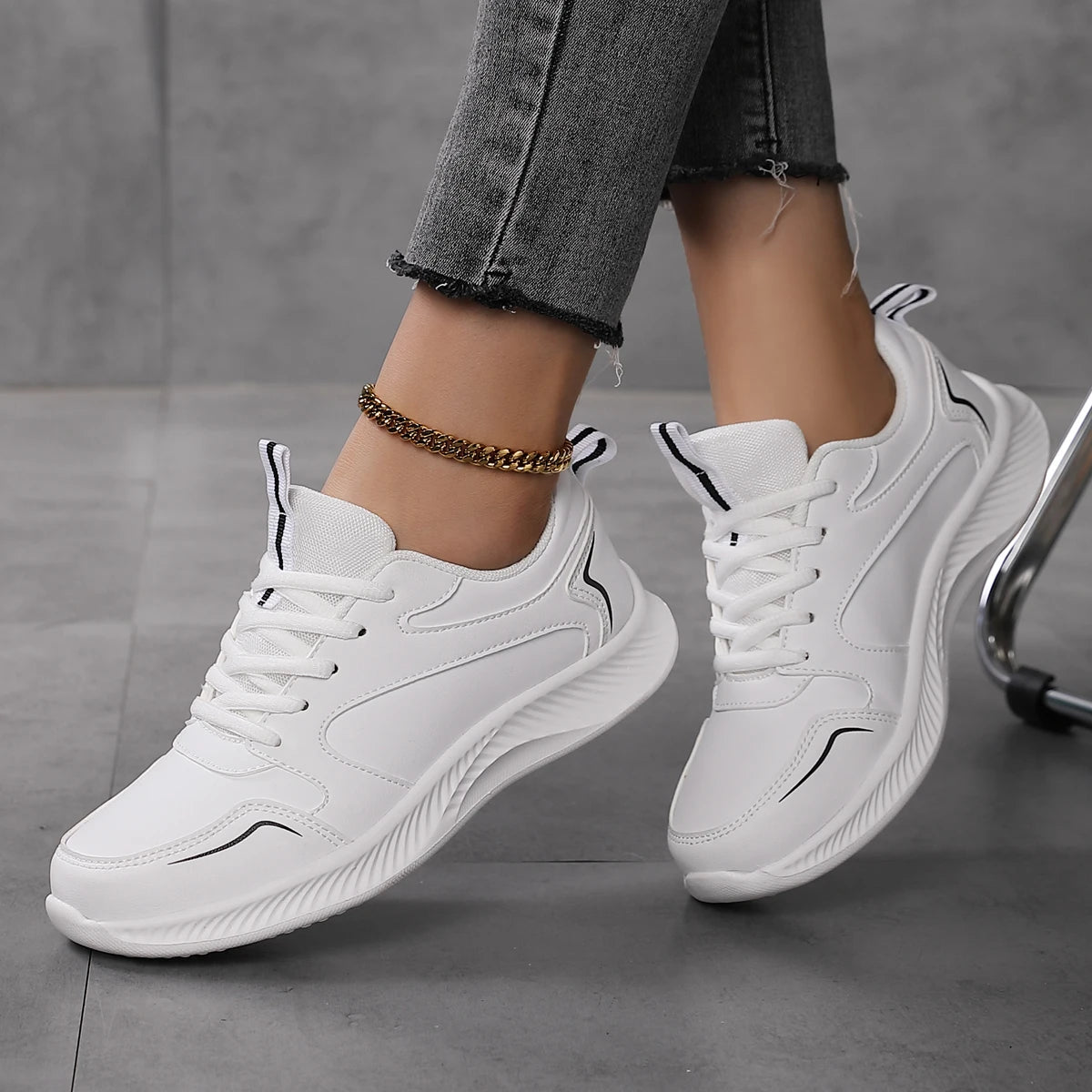 2024 Woman Tennis Sneakers Fashion New Comfort Sports Board Shoes Casual Shoes Female Spring Summer Ladies Female Women Shoe PU