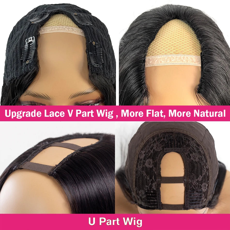 Kinky Curly V Part Wig