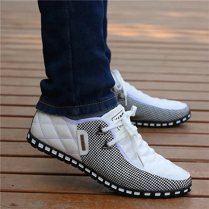 Breathable Light Weight White Sneakers. 
Driving Shoes, Autumn Men's Casual Shoes.