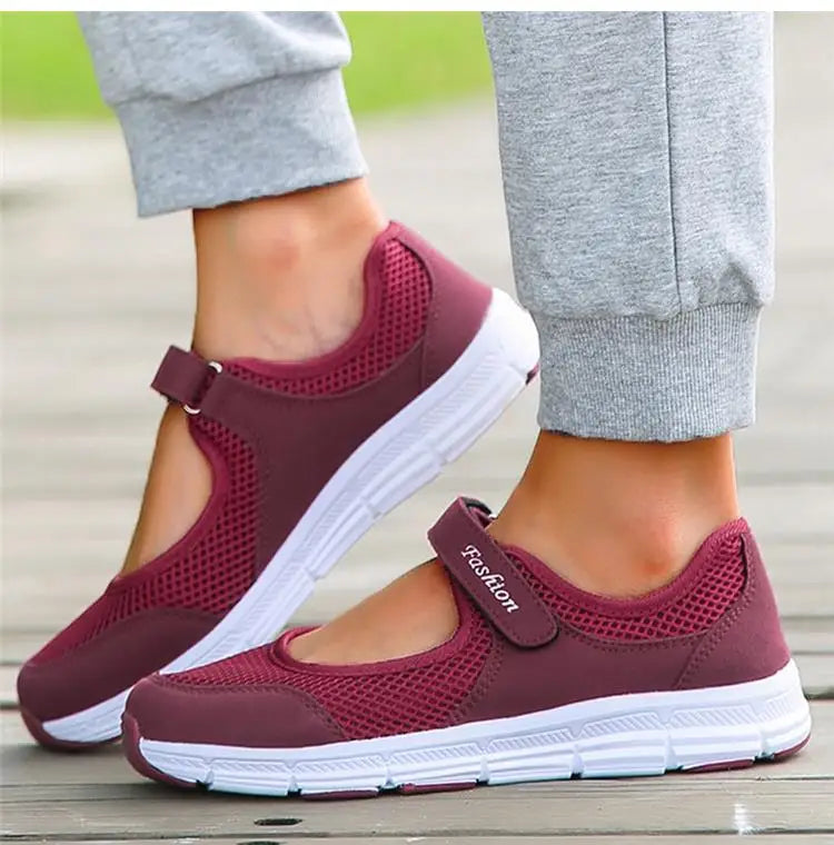 Fashion Breathable 2024 New Women's Sneakers Outdoor Comfortable Women Sneakers Mesh Fabric Ladies Shoes Female Footwear