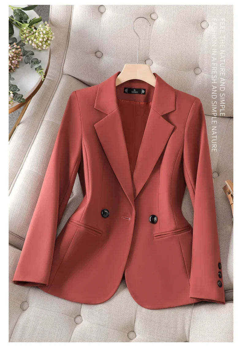 Red Coffee Apricot Ladies Jacket