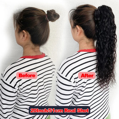 Corn Wave Drawstring Ponytail Hair Extensions