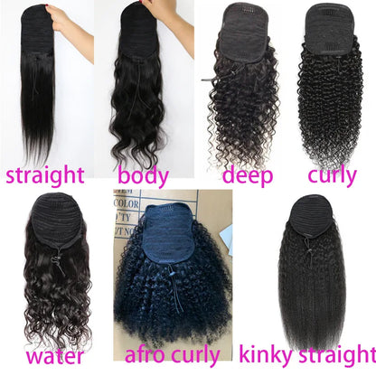 Kinky Tail Clip In Hair Extensions