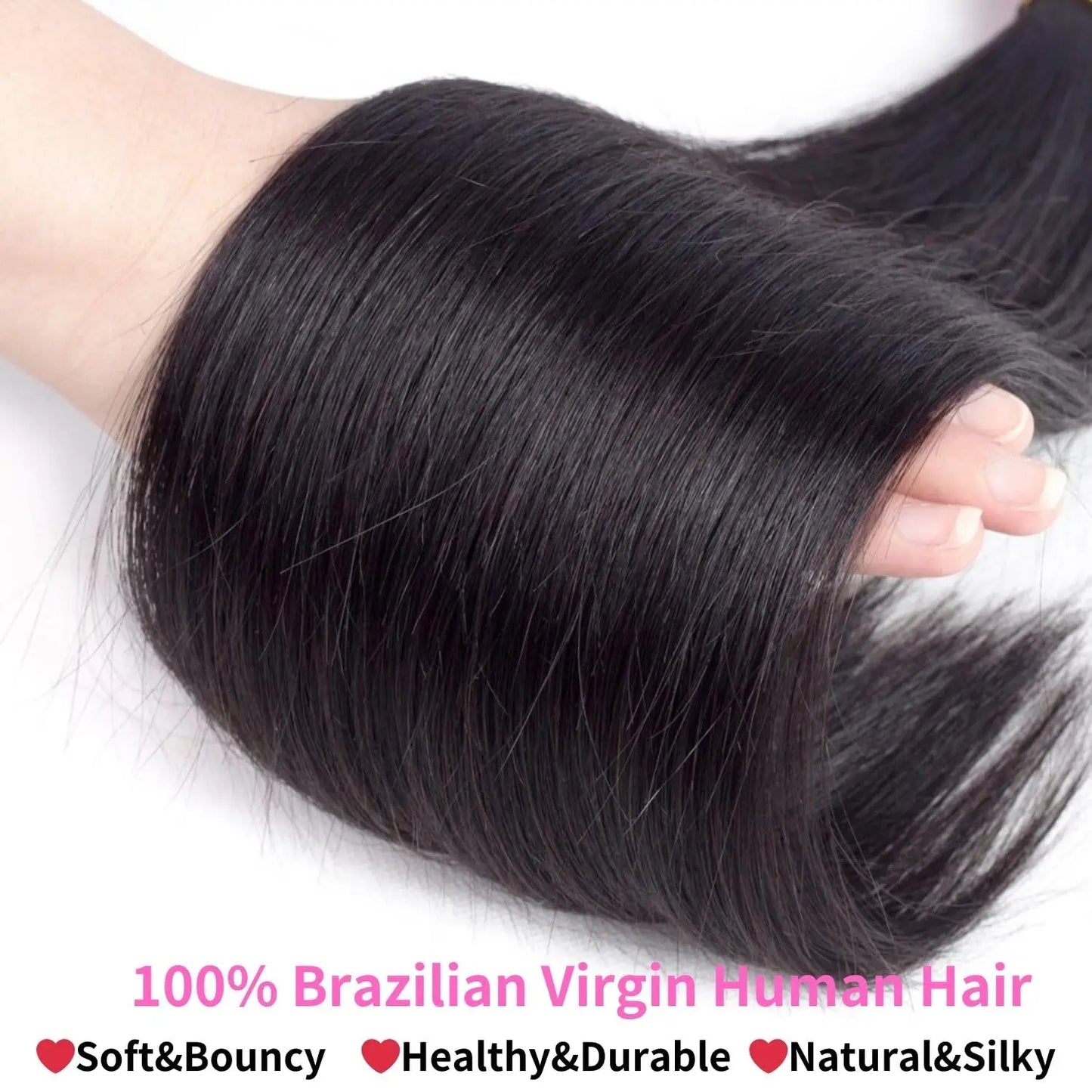 Human Hair Extensions. 3 4 Bundles Raw Virgin Remy Hair Extensions