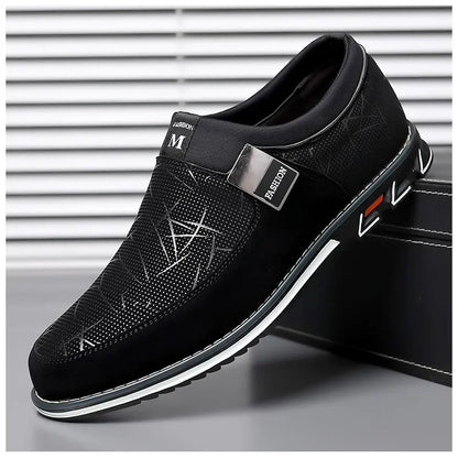 Black Casual Shoes for Men 
Classic Leather, Elegant, Mens Stylish Soft-soled Shoes. Business Lace-Up Office Men Shoes