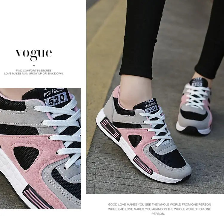 Female Casual Shoes Woman 2022 New Fashion Lace-up Sneakers Women Shoes Flat Breathable Mesh Ladies Shoes Women's Sneakers