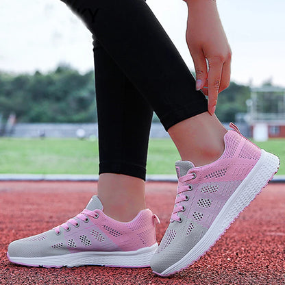 2024 New Fashion Sneakers For Women Breathable Trainers Outdoor Women Sneakers Mesh Fabric Lace Up Female Footwear Shoes Women