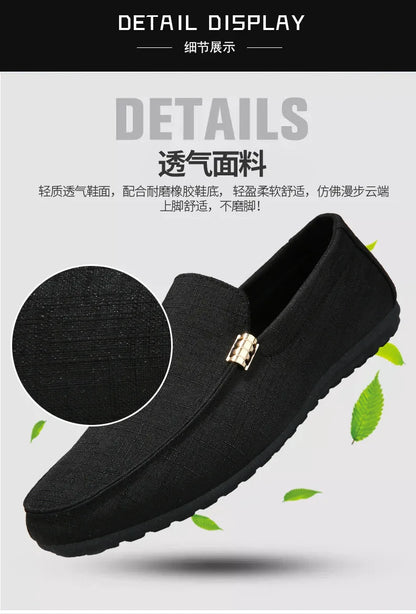 Black Loafers for Men.
Soft Bottom Casual Shoes. Classic Comfort Moccasins Shoes 
Man Flat Driving Shoes Light For Walking.