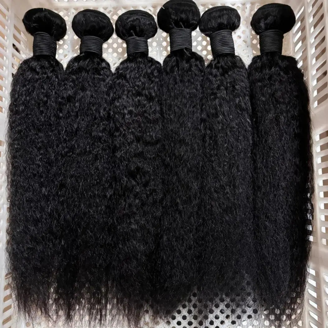 Human Hair Bundles. Kinky Straight Human Hair Bundles