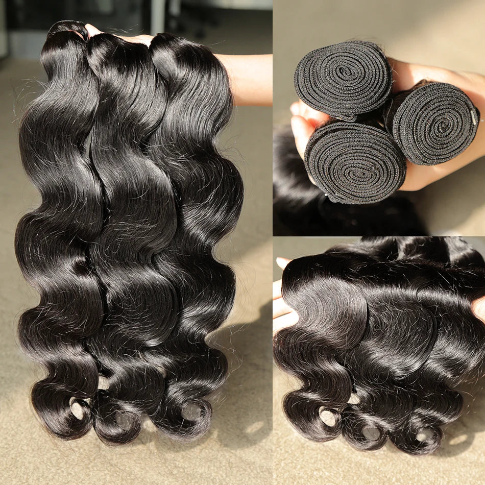 30 34 Inch Body Wave Bundles Human Remy Hair