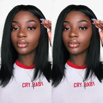 Short 13x4 HD Transparent Lace Frontal Wig