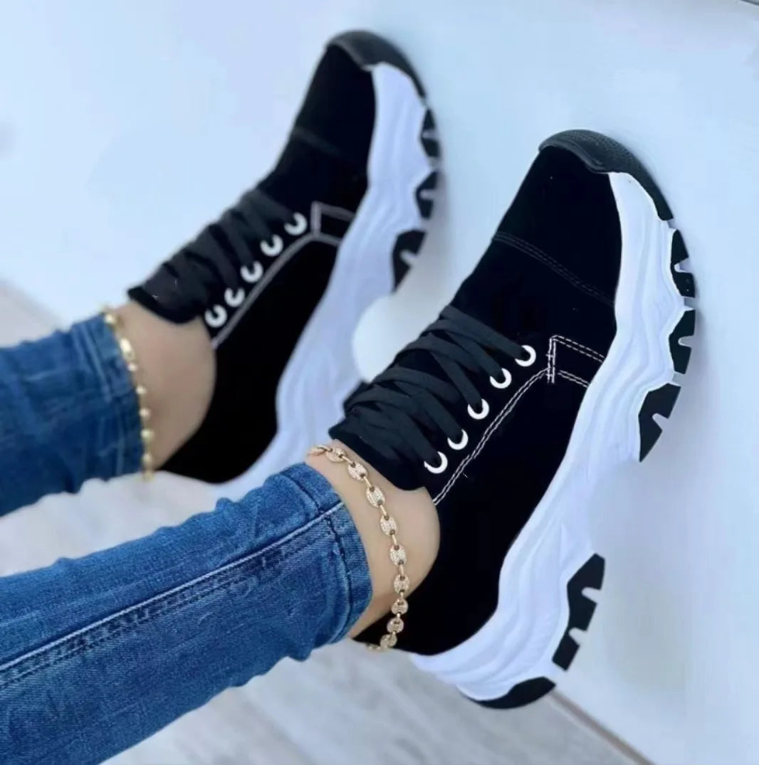 Platform Lace Up Casual Sports Shoes