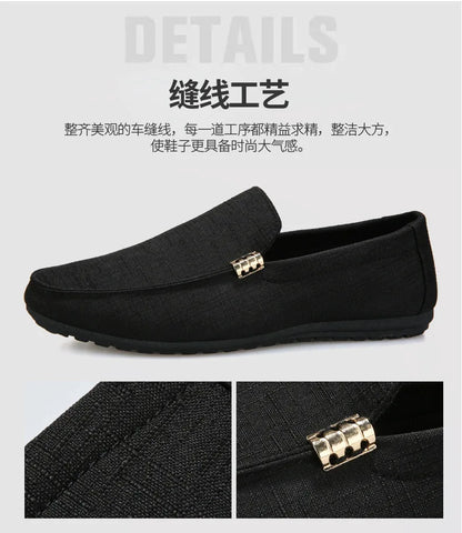 Black Loafers for Men.
Soft Bottom Casual Shoes. Classic Comfort Moccasins Shoes 
Man Flat Driving Shoes Light For Walking.