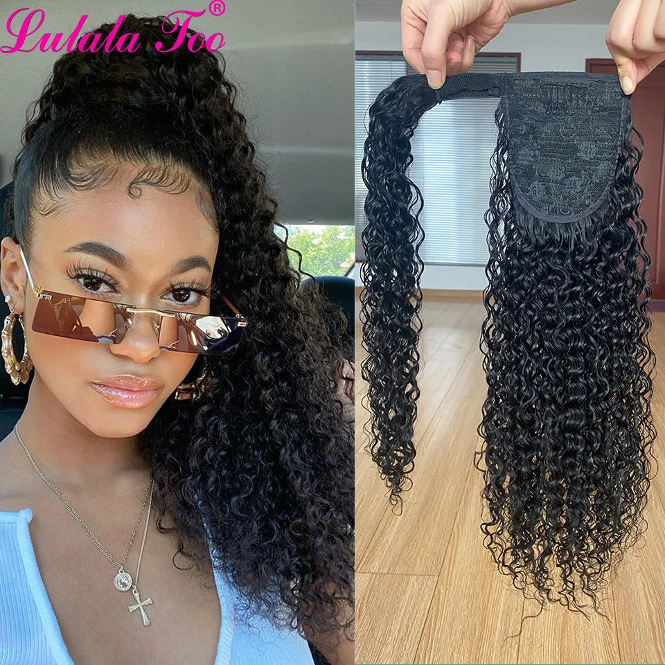 Brazilian Curly Paste Pony Tail Extensions